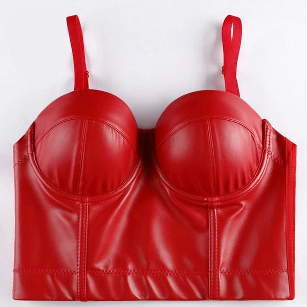 Women Leather Bra Tops