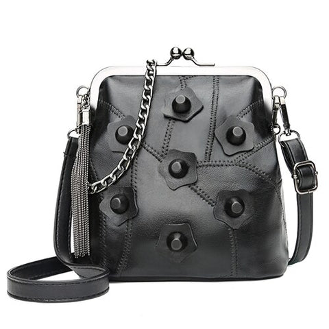 Black Leather PU Women Bag