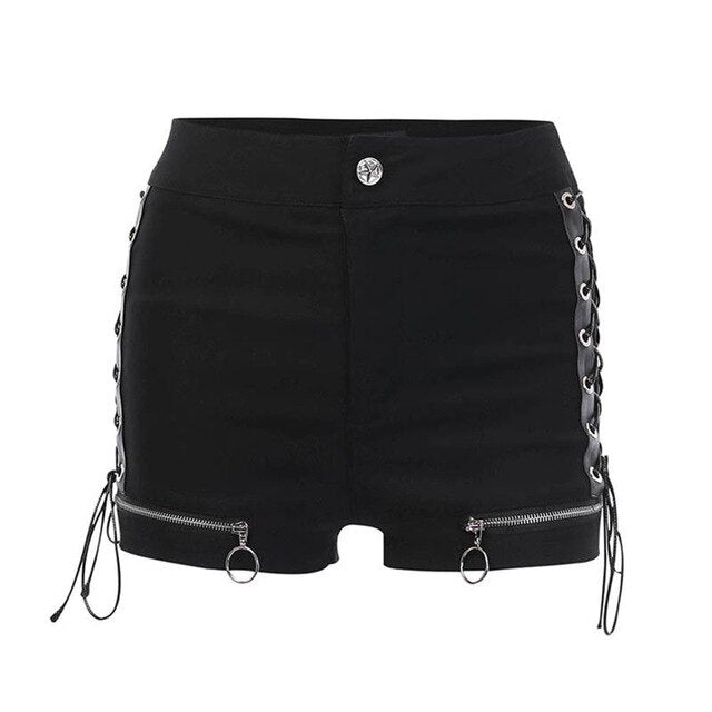 Gothic Sexy Club Black Hip Hop Summer Women Shorts