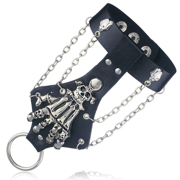 Unisex Cool Punk Rock Gothic Skeleton Skull Hand Glove