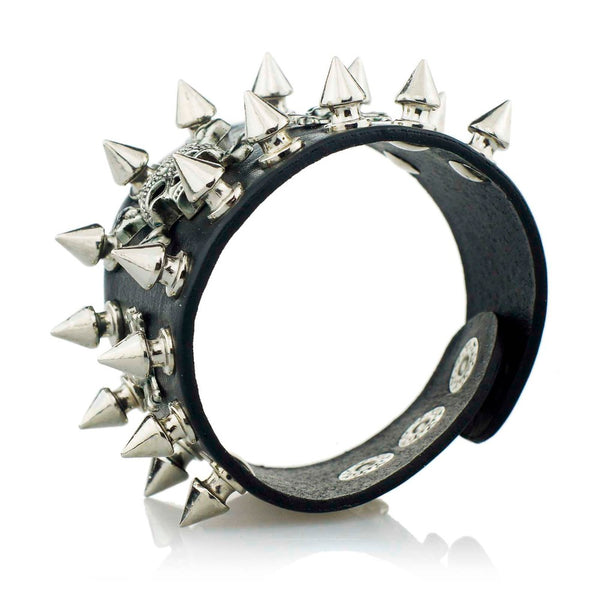 Unique Rock Spikes Rivet Gothic Skeleton Skull Bracelet