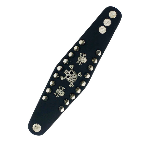 Unique Rock Spikes Rivet Gothic Skeleton Skull Bracelet