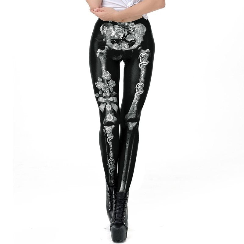 Gothic Black Push Up Women Leggings