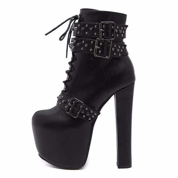 Boots Fashion Thick Heel Ankle Boots