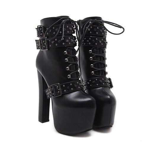 Boots Fashion Thick Heel Ankle Boots