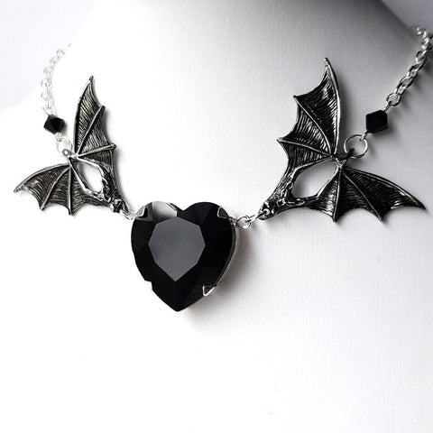 Silver Bat Necklace