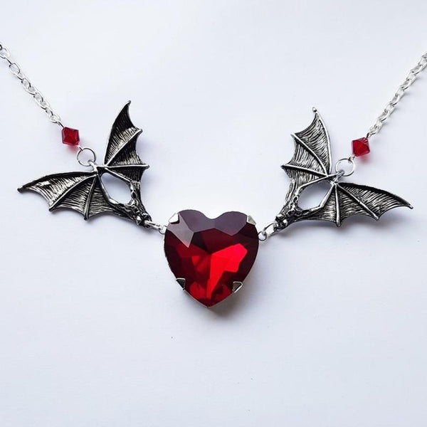 Silver Bat Necklace