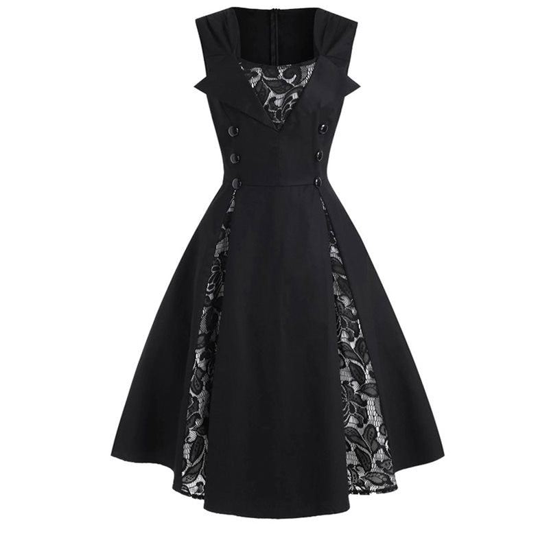 Women Vintage Lace a-line Dress