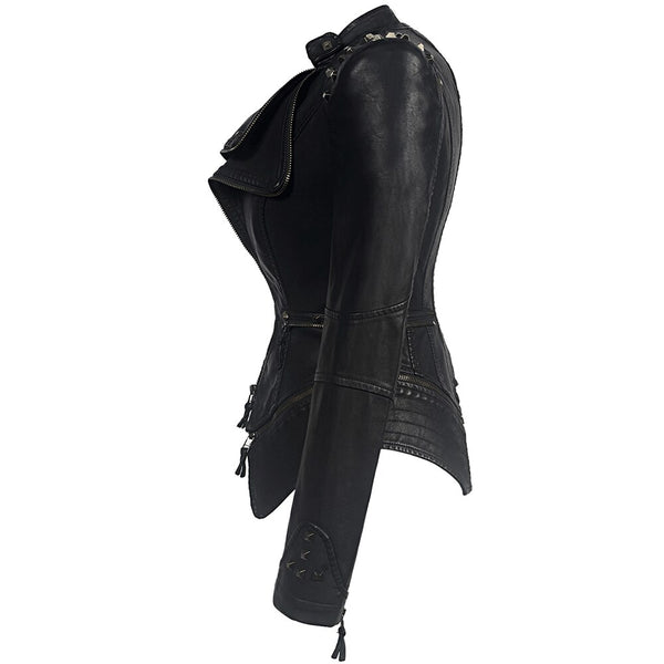 Women PU Jackets Casual Gothic