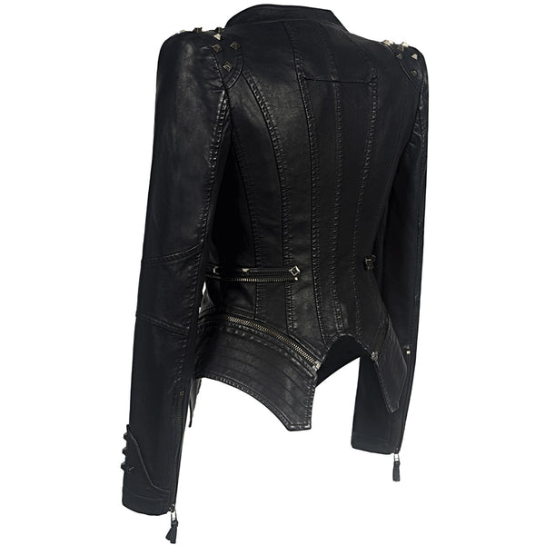 Women PU Jackets Casual Gothic