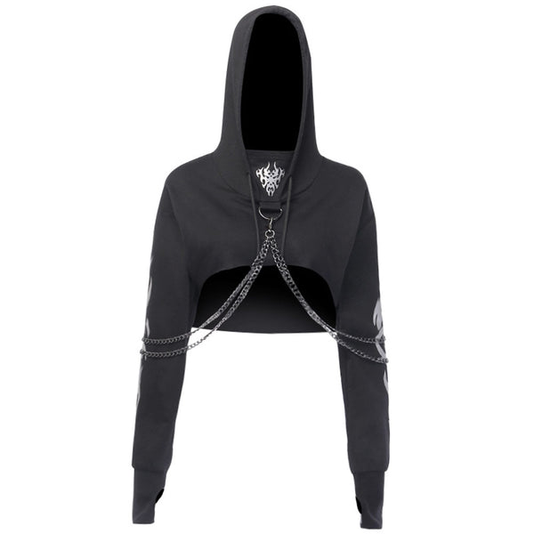 Streetwear Crop Hoodies Women Sweatshirt