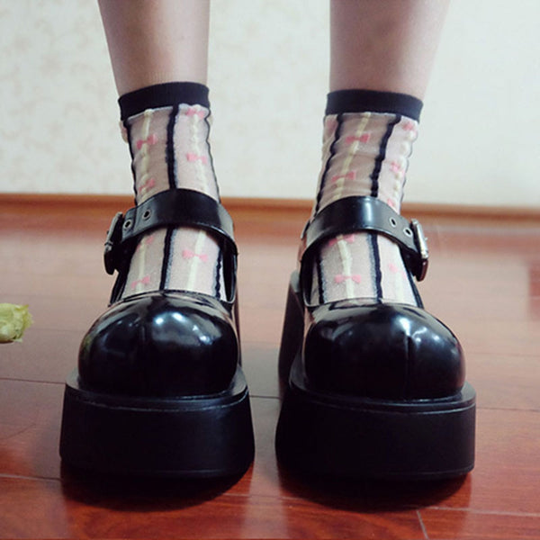 Harajuku Big Head Doll Shoes