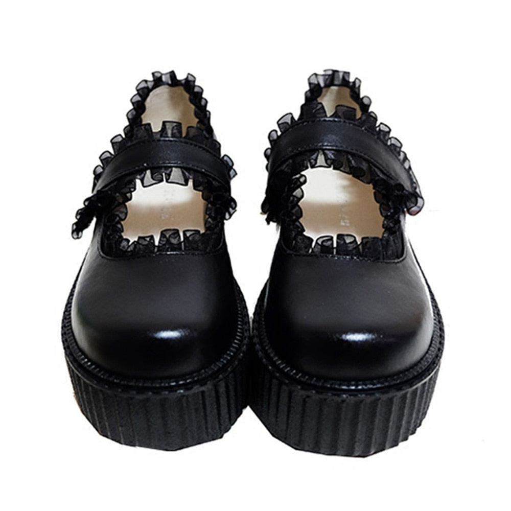 Women Girlish Lace Platform Shoes