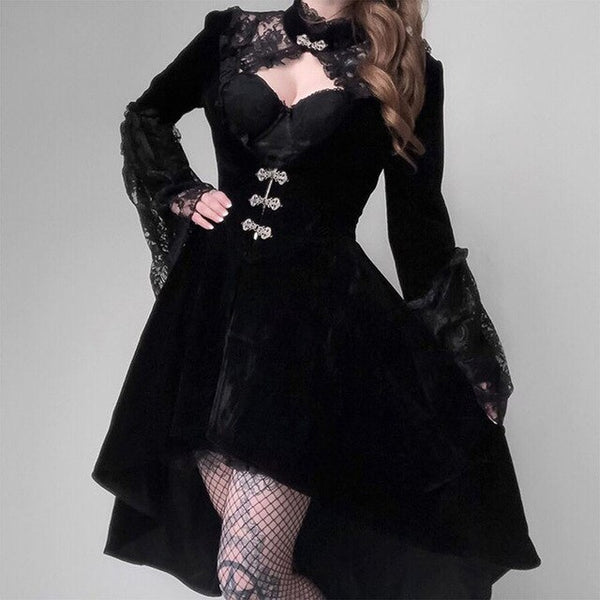 Gothic Cheongsam Dresses Dark Palace Style