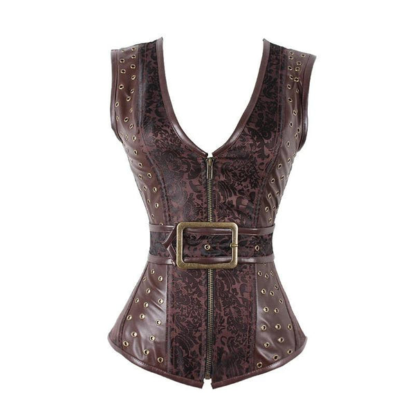 Brown Steampunk Corset Gothic