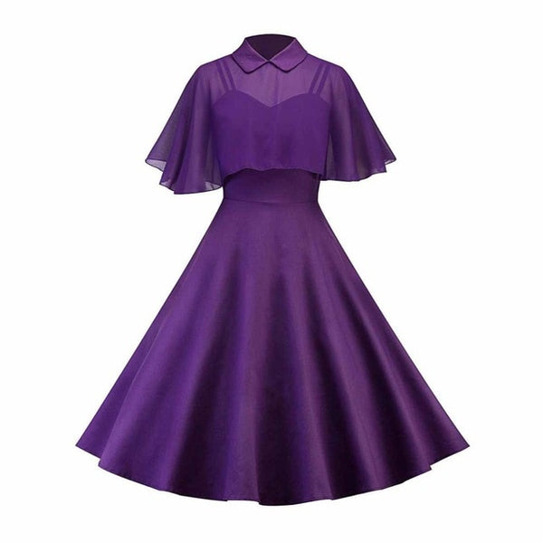 Women Vintage Gothic Cape Dress