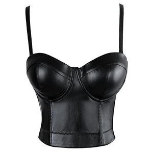 Women Leather Bra Tops