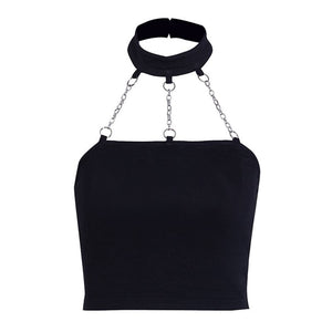 Women Tube Tops Gothic Style Slim Halter