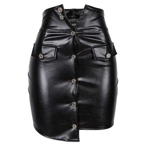 Women Faux Leather Skirt